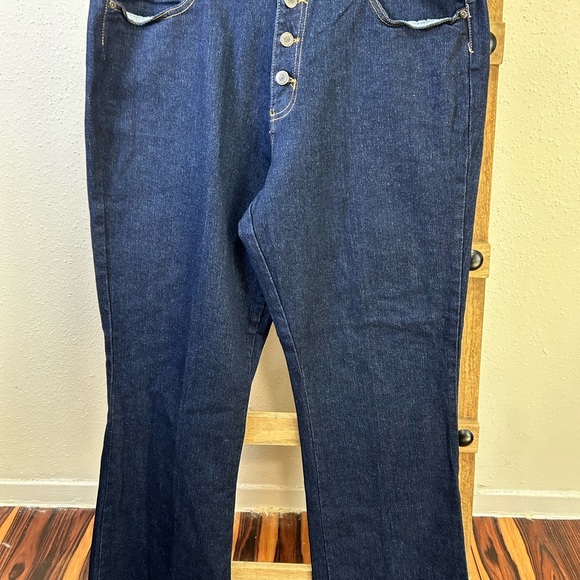 Dark Blue Flare Jeans - Picture 6 of 6